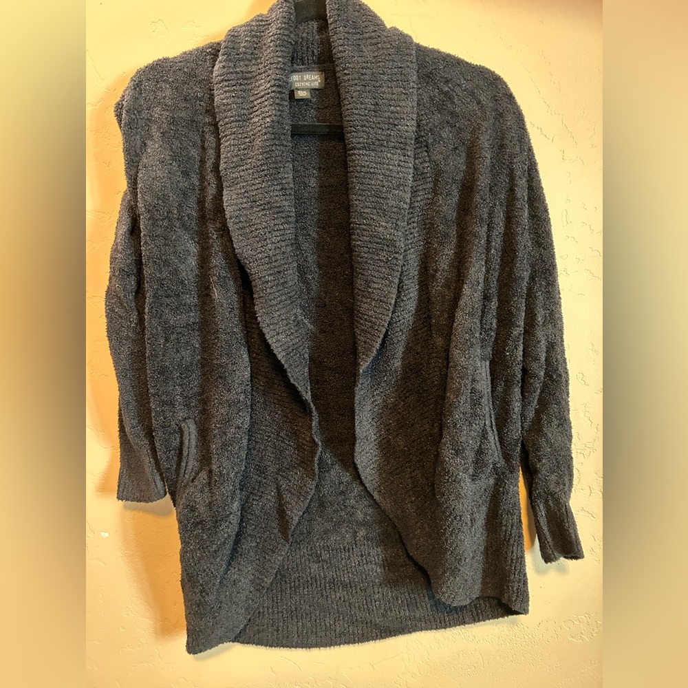 barefoot dreams gray size medium cardigan